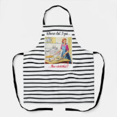 1950のヴィンテージおもしろい殺人主婦料理 エプロン (正面)