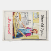 1950のヴィンテージおもしろい殺人主婦料理 キッチンタオル (横)