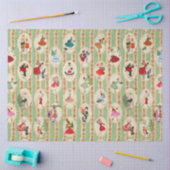 1950のヴィンテージクリスマスシリーズデザイン1 薄葉紙 (クラフト)