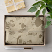 1950のヴィンテージクリスマスシリーズデザイン3 薄葉紙 (ギフト)