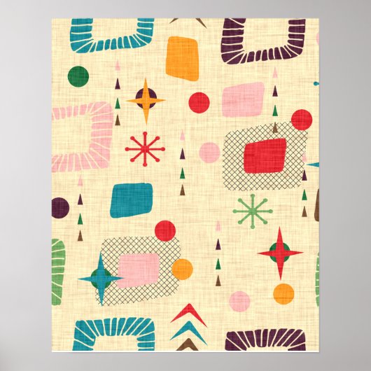 1950の原子パターン ポスター (正面)