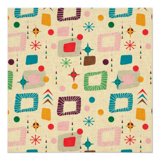 1950の原子パターン ポスター (正面)