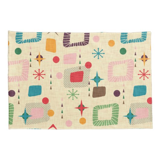 1950の原子パターン 枕カバー (裏面-右)