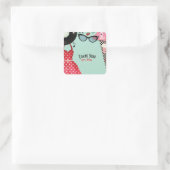 1950の50のドレスアップレトロヴィンテージパーティーの好意 スクエアシール (バッグ)