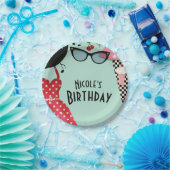 1950の50のドレスアップレトロヴィンテージパーティー ペーパープレート (パーティー)