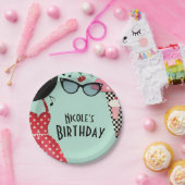 1950の50のドレスアップレトロヴィンテージパーティー ペーパープレート (パーティー)