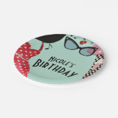 1950の50のドレスアップレトロヴィンテージパーティー ペーパープレート (アングル)