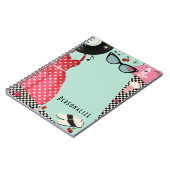 1950の50のドレスアップレトロヴィンテージ女の子おもしろい ノートブック (左側)