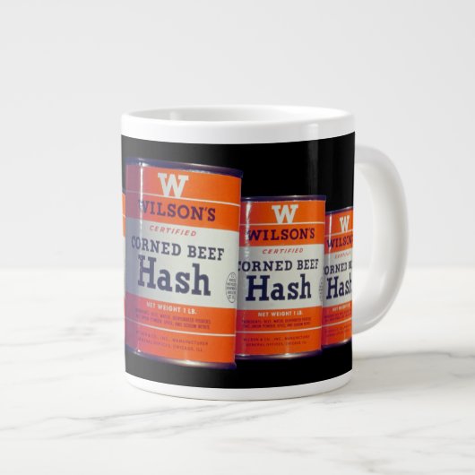 1950のBreakfast Hash in a Mugヴィンテージ写真 ジャンボコーヒーマグカップ (正面右)