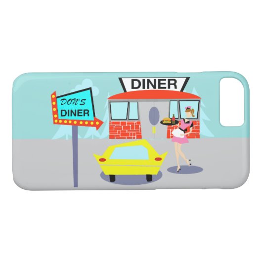 1950のDiner iPhone 7ケース Case-Mate iPhoneケース (裏面(横))