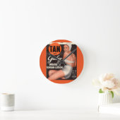 1950ガビーサンタンローション広告 ラウンド壁時計 (ホーム)