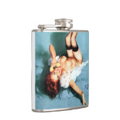 1950クラシックsヴィンテージはP上の女の子をピン留めする フラスク (右)