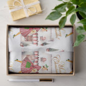 1950クリスマスヴィンテージレディショッピング 薄葉紙 (ギフト)