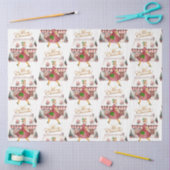 1950クリスマスヴィンテージレディショッピング 薄葉紙 (クラフト)