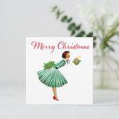 1950クリスマスヴィンテージレディ カード (スタンド正面)