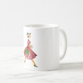 1950クリスマスヴィンテージレディ コーヒーマグカップ (正面右)