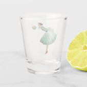 1950クリスマスヴィンテージレディ ショットグラス (裏面)