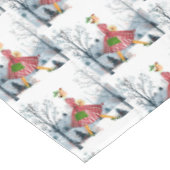 1950クリスマスヴィンテージレディ テーブルクロス (アングル)