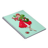 1950クリスマスヴィンテージレディ ノートブック (右側)