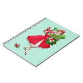 1950クリスマスヴィンテージレディ ノートブック (左側)