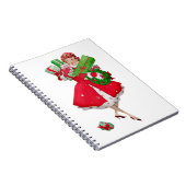 1950クリスマスヴィンテージレディ ノートブック (右側)