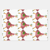 1950クリスマスヴィンテージレディ ラッピングペーパーシート (正面)