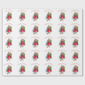 1950クリスマスヴィンテージレディ ラッピングペーパー (フラット)