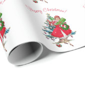 1950クリスマスヴィンテージレディ ラッピングペーパー (ロールコーナー)