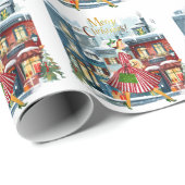 1950クリスマスヴィンテージレディ ラッピングペーパー (ロールコーナー)