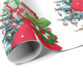 1950クリスマスヴィンテージレディ ラッピングペーパー (ロールコーナー)