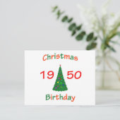 1950クリスマス誕生日 シーズンカード (スタンド正面)