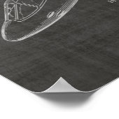 1950ジェット航空機特許芸術スケッチプリント ポスター (角)