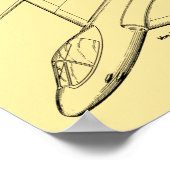 1950ジェット航空機特許芸術スケッチプリント ポスター (角)