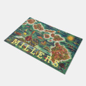 1950ドールハワイの地図ジョセフ・フェアー油絵を描 ドアマット (アングル)