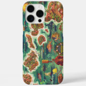 1950ドールハワイの地図ジョセフ・フェアー油絵を描 Case-Mate iPhoneケース (裏面)