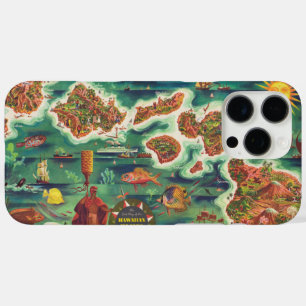 1950ドールハワイの地図ジョセフ・フェアー油絵を描 iPhone 16 PRO MAXケース