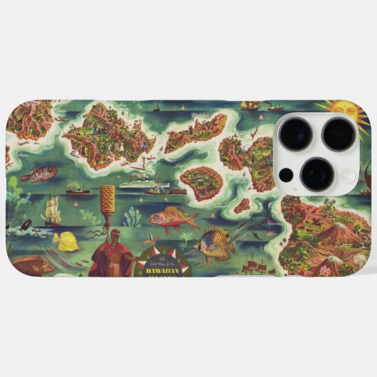 1950ドールハワイの地図ジョセフ・フェアー油絵を描 Case-Mate iPhoneケース (裏面 (横))