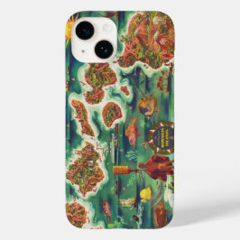 1950ドールハワイの地図ジョセフ・フェアー油絵を描 iPhone 16 PRO MAXケース