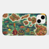 1950ドールハワイの地図ジョセフ・フェアー油絵を描 Case-Mate iPhoneケース (裏面 (横))