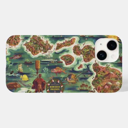 1950ドールハワイの地図ジョセフ・フェアー油絵を描 Case-Mate iPhoneケース (裏面 (横))