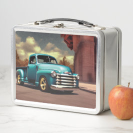 1950ピックアップトラック金属弁当箱 メタルランチボックス