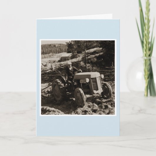 1950ファーガソントラクターフィンランド誕生日カード カード (正面)