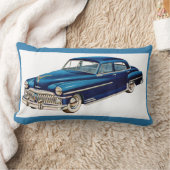 1950ブルーデソトプリント ランバークッション (ブランケット)