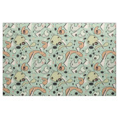 1950モダン年代半ば原子及び形オーガニック状 ファブリック (ヤード)