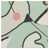 1950モダン年代半ば原子及び形オーガニック状 ファブリック (クローズアップ)