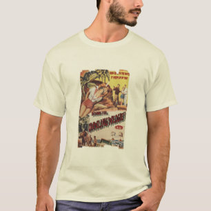 1950レトロのホラー映画ポスター這うwedgie tシャツ