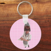 1950レトロディーナーギャルキーチェーン キーホルダー (正面)