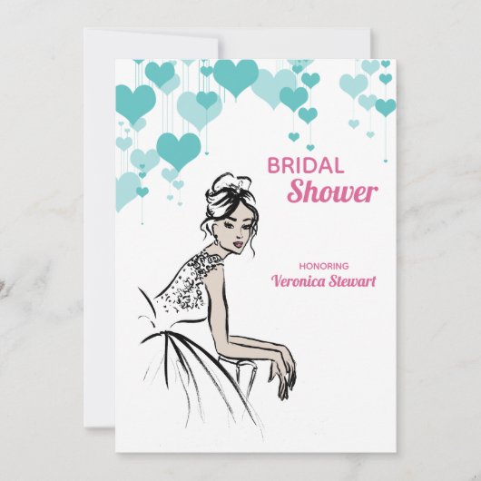 1950ヴィンテージウェディングブライダルシャワー 招待状 (正面)