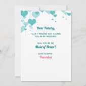 1950ヴィンテージウェディングメイド・オブ・オーナー（花嫁付き添い人） 招待状 (裏面)