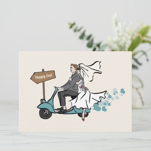 1950ヴィンテージウェディング招待状 招待状 (スタンド正面)